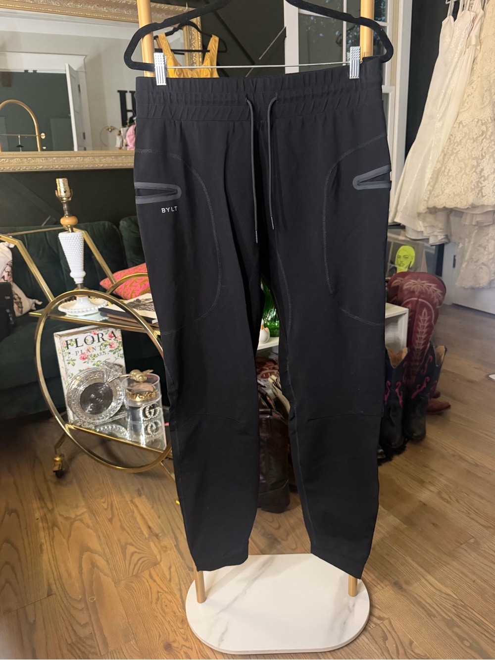 BYLT Basics Black Athletic Joggers with Zippered Pockets